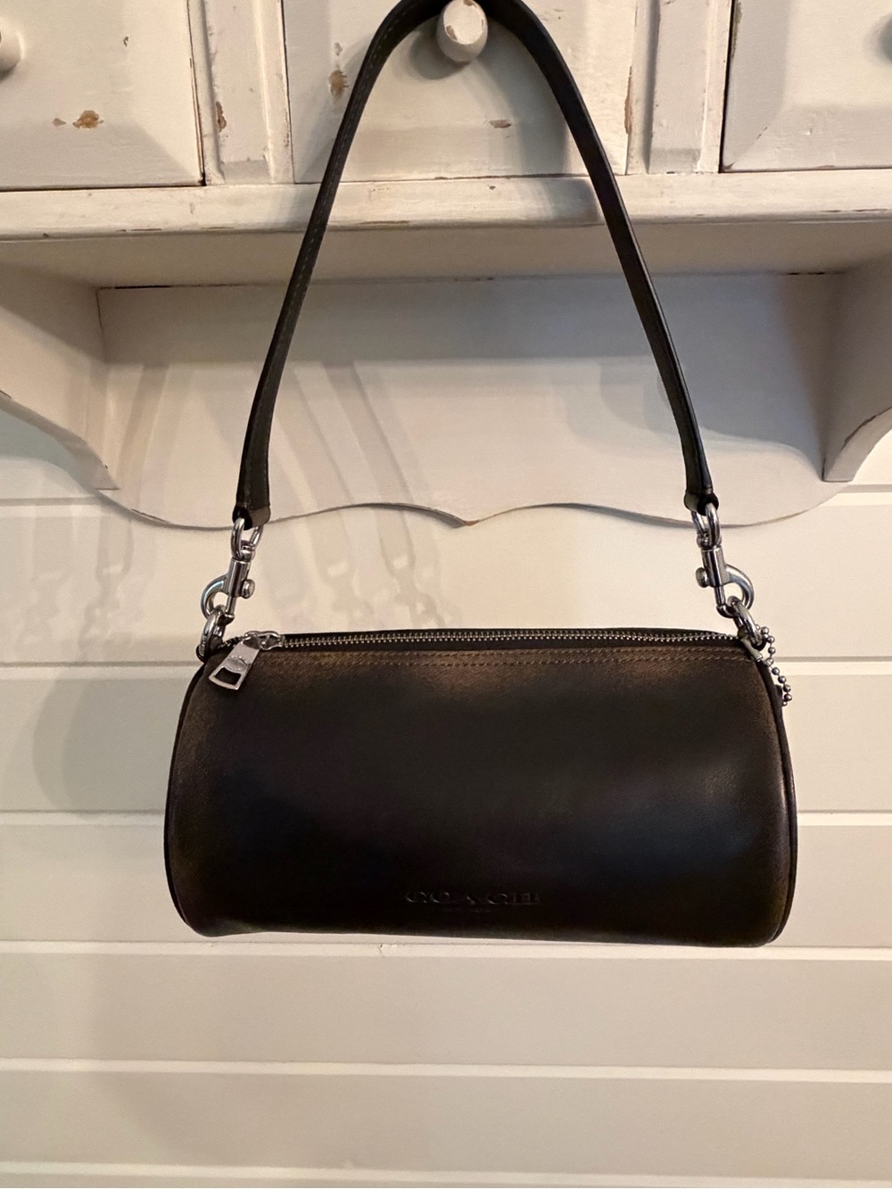 Coach Andre Barrel Bag in Loved Leather